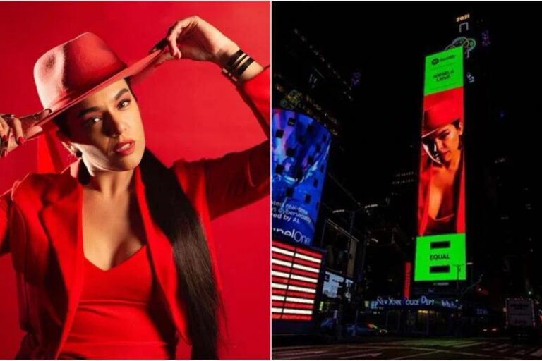 La cantante tandilense volvió a deslumbrar con su nuevo single y cumplió su sueño de aparecer en las grandes carteleras de Nueva York.